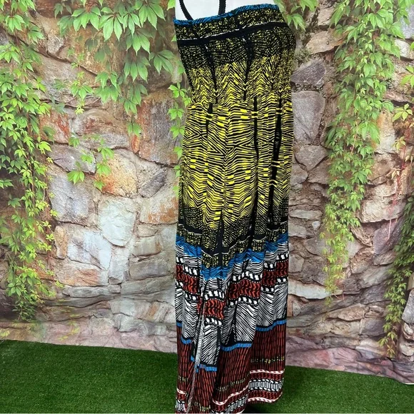 XHILARATION Print Shirred Strapless Dress, S - Picture 9 of 11